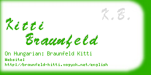 kitti braunfeld business card